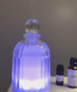 DOUDING Glass Essential Oil Diffuser Humidifier, Ultrasonic Aromatherapy Diffuser Cool Mist with Auto Shut-Off, 7 Colors Adjustable Diffuser for Home, Bedroom, Office, Yoga, 120ml(White Base) White Base 34 41wj9xvkuL