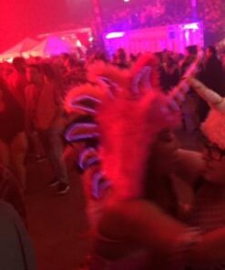 lychee 15ft EL Wire Neon Glowing Strobing Electroluminescent Light El Wire w/Battery Pack for Parties, Halloween Decoration (Pink, Outdoor use) Pink 37 41wmCcKUOL