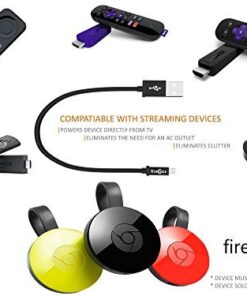 fireCable Power Cord for Fire Stick, Universal Replacement FireStick Power Adapter, Also works with Roku and Chromecast. Instantly Creates a Wire Free TV Eliminating AC Outlet 16 41ws8OxXh9L