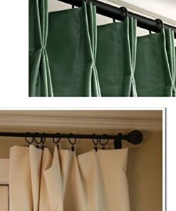 Set of 14 Decorative Drapery Curtain Clip Rings, 2" Interior Diameter, Black Premium Iron Metal Material 19 41x078euOLL