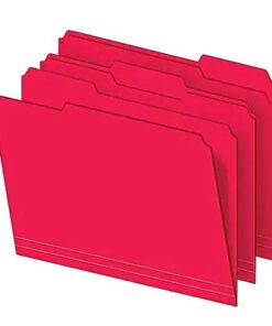 Alternative view of 1InTheOffice File Folders, Colored File Folders, File Folders 1/3 Cut Tab Letter Size, Top-Tab/3 Tab,/5 Assorted Colors, 24/Pack