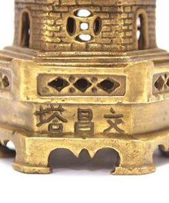The Petite Brass Pagoda - 5" Feng Shui enhancer for protection and wealth luck 4 41x9r120pwL