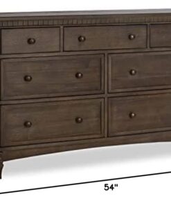 Evolur Cheyenne and Santa Fe Double Dresser, Antique Brown, 54x33x20.3 Inch (Pack of 1) 54x33x20.3 Inch (Pack of 1) English 20 41xGZtuKaxL