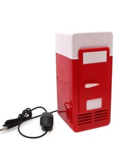 KUJOBUY Single Can Cooler Red USB Powered Retro One Can Drink Mini Fridge Thermoelectric Cooler for Desk Home Office Dorm Unique Gift for Students or Office Workers 11 41xRBKeMn3S