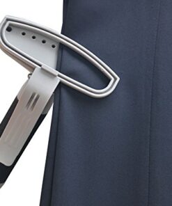 SALAV GS45-DJ Professional Upright Garment Steamer with Roll Wheels, Retractable Power Cord, Multi-Function Extra Wide Hanger, Foot Pedal Step On Control, Hanger Clips, Pants Press, Fabric Brush, & Mini Ironing Paddle, 1500 watts, Silver 27 41xVmP8itkL