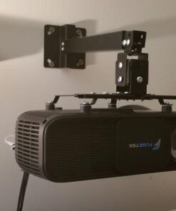 Henxlco Universal Projector Mount Wall or Ceiling Bracket with Adjustable Height and Extendable Arms Tilt DLP LCD Projection Mount for Home and Office Different Size Projector (Black) Black 32 41xlSBxkEZL