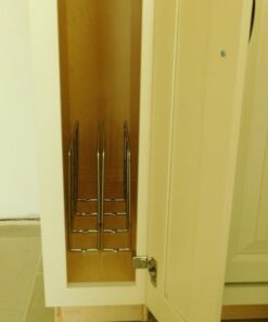 Rev-A-Shelf U-Shaped Wire Tray Divider Bakeware Cookie Sheet Organizer for Wall or Base Kitchen Cabinets for Face Opening of 3.25" Chrome, 596-10CR-52 1 Pack 50 41y05v LB5L