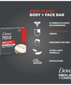 Dove Men+Care Men's Bar Soap More Moisturizing Than Bar Soap Deep Clean Soap Bar that Effectively Washes Away Bacteria, Nourishes Your Skin, 3.75 Ounce (Pack of 10) 3.75 Ounce (Pack of 10) 17 41y1ouUO6L