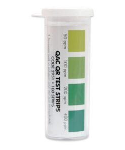 LaMotte Insta-Test 2951 QAC Sanitizer Test Paper, 50-400ppm Range (Vial of 100 Strips)