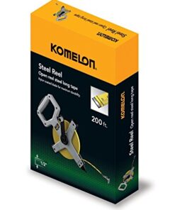 Komelon N6200 Open Reel Long Steel Tape Measure, 200-Feet 200ft- Blade 9 41y6CJzPlFL