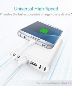 Alternative view of Anker Power Bank, 26,800mAh External Battery with Dual Input Port and Double-Speed Recharging, 3 USB Ports for iPhone 15/15 Plus/15 Pro/15 Pro Max, iPad, Samsung, Android and Other Devices white