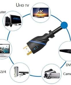 50ft (15.2M) High Speed HDMI Cable Male to Male with Ethernet Black (50 Feet/15.2 Meters) Supports 4K 30Hz, 3D, 1080p and Audio Return CNE59007 50 Feet 1 Pack 13 41y7sMFwQhL