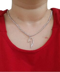 SENFAI Tribal Wolf Statement Pendant Necklace, Couples Jewelry Necklaces, 18" 7 41y8b9R8bBL