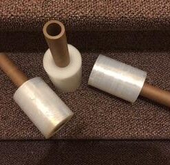 PSBM Mini Stretch Wrap with Handle, 12 Pack, 5 Inch x 1000 Feet, 50 Gauge, Clear High Performance Small Plastic Cling Film for Pallets Moving Storing 50 GA 13 41y9wUA4 IL