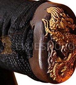 Lyuesword Japanese Samurai Katana Set of 3 Katana Wakizashi Tanto Sword Set 3 Piece Full Tang T-10 High Carbon Clay Tempered 13 41yPjZf4PoL