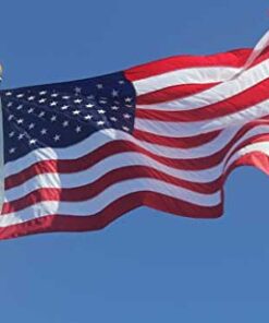 Premium American Flag 3x5' - 100% Made in the USA - Durable, Long Lasting, Bright & Vivid Nylon Material - Densely Embroidered Stars, Sewn Stripes with Lock Stitching, Four Rows of Lock Stitching on the Fly End, Tough Enough for Both Commercial and Res... 14 41yr9tXAPfL 2