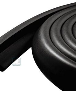 RovingCove Edge Corner Protector Baby Proofing (Large 18ft Edge 8 Corners), Hefty-Fit Heavy-Duty, Soft NBR Rubber Foam, Furniture Fireplace Safety Bumper Guard, 3M Adhesive, Onyx Black 18 feet 30 41yx6oVxrL