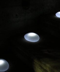 Britta Products Solar Path Paver Stones - Waterproof Solar LED Light for Garden Paths and Stairs - LED Cool White Stone Markers - Set of 3 Stone Lamps 12 41yy81J 3S