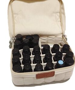 Essential Oil Bag Organizer/Carrying Case - Hold up to 30 Bottles of 15ml Oils! (Beige, M) 13 41zYyT6RSL