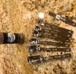 2lbDepot Measuring Spoons Set of 7 Includes Bonus Leveler, Premium, Rust Proof, Heavy Duty, Chrome Plated, Stainless Steel Metal, Narrow, Long Handle Design fits into Spice Jars Stainless Steel Set of 7 (Includes Leveler) 29 41zfRL7vBQL