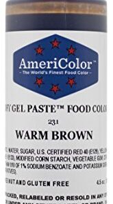WARM BROWN SOFT GEL PASTE 4.5 OZ Cake Decorating