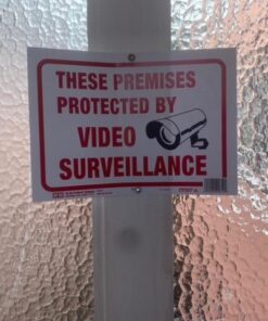 Hy-Ko Products 20619 Surveillance Plastic Sign 8.5" x 12" Red/White 12 51 08XcInL