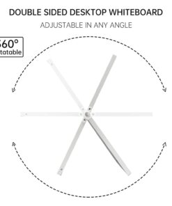 Small Magnetic Dry-Erase White Board – 10 x 10 Inches Mini Easel Whiteboard 360 Degrees Revolving Double Sided Stand for Office, Home, School Silver 10x10 Inches 16 51 0eSFtLyL