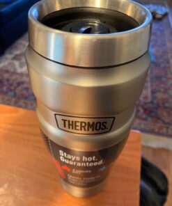 THERMOS Stainless King Vacuum-Insulated Travel Tumbler, 16 Ounce, Matte Steel 25 51 6vyFLhHL