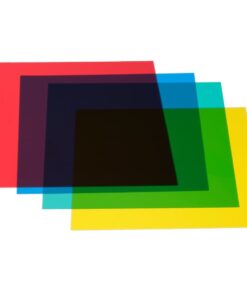 Neewer 12x12inches/30x30centimeters 4-Color Correction Gels Light Filter Transparent Film Sheet for Flash Strobe: Red Yellow Green Blue