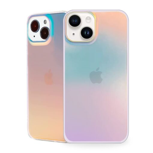 Dosanlues Iridescent Holographic Phone case for iPhone 13, [10FT Drop Protection] Translucent Matte Hard PC Back with Soft Silicone Edge Slim Protective for iPhone 13 Case 6.1"