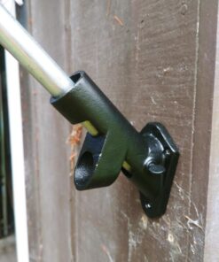 Evergreen Flag Bracket Two-Position 45 and 90 Degree | Cast Iron | Black | Hardware Incl | Outdoor Home and Garden Décor | Residential or Commercial | Wood Metal Plastic Pole - Not Included | 22 51 9hNf4WOL