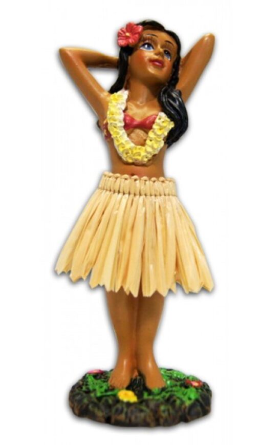 Tikimaster Mini Dashboard Doll Hula Girl Posing - Hawaiian Gifts