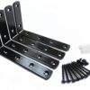 MHMYDZ 4 Pcs Black Steel Heavy Duty"L" Corner Brace Joint Angle Bracket Shelf Bracket Wall Hanging with Screws 125mmX75mm/5 InchX3 Inch Decorative Corner Brackets Joint Angle Bracket 4 Pack(Balck) 20 51 K4ulKajL