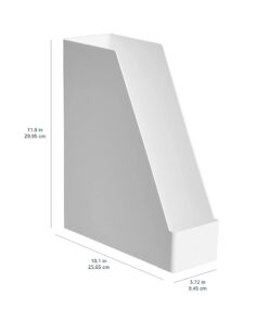 Amazon Basics Rectangular Plastic Desk Organizer, Magazine Rack, White, 2-Pack Magazine Rack, 2-Pack 22 51 Q9RiM2rL