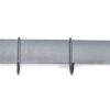 Rogar 1310 36" Bar Rack, Black with Black Hooks