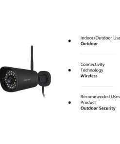 FOSCAM Outdoor Security Camera,G4 Full HD 4MP 2K WiFi Security Camera, Alexa Compatible, AI & Motion Detection, Free Cloud Service Included, 65ft Night Vision IP66 Weatherproof,Black 4MP Black 28 51 S3dY3EcL