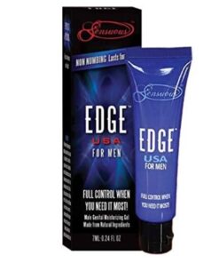Edge Delay Gel. Ultimate Staying Power: Natural, Prolonging and Desensitizing Delay for Men, Non-Numbing Long Lasting! Pocket Size Tube! (30 Applications) 17 51 TVd5w8GL