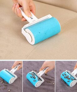 iLifeTech Reusable Sticky Picker Set Cleaner Lint Roller Pet Hair Remover Brush, Blue 4" Medium Set 30 51 Tx6ORMRL