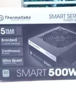 Thermaltake Smart 500W 80+ White Certified PSU, Continuous Power with 120mm Ultra Quiet Cooling Fan, ATX 12V V2.3/EPS 12V Active PFC Power Supply PS-SPD-0500NPCWUS-W 80 + White 71 51 UD2q4HwL