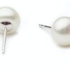 HinsonGayle Handpicked 8.0-8.5mm White Button Freshwater Cultured Pearl Stud Earrings (Silver) 31 51 W443HoL