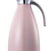 Bonnoces 68 Oz Stainless Steel Thermal Carafe - Double Walled Vacuum Insulated Thermos/Carafe with Lid - Coffee/Tea Carafe Heat & Cold Retention - 2 Liter Pink