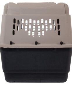 Petmate Ultra Vari Dog Kennel for Small to Medium Dogs (Durable, Heavy Duty Dog Travel Crate, Made with Recycled Materials, 28 in. Long) 25 to 30 lbs, Made in USA TAUPE/BLACK 28" 24 51 dBDVq4aL