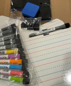 6 Pack Dry Erase Boards, 9"x12" Double Sided Small Whiteboards with Lines for Kids, Students, Education Teacher Classroom, Mini Portable Drawing Learning Lapboards with 7 Colors Pens, 6 Erasers 6 Pack Plain/Lined 32 51 drpDBuEL