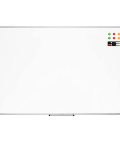 Amazon Basics Whiteboard Drywipe Magnetic with Pen Tray and Aluminium Trim, 90 cm x 60 cm (WxH) 60 cm x 90 cm 22 51 eSkMO7 S