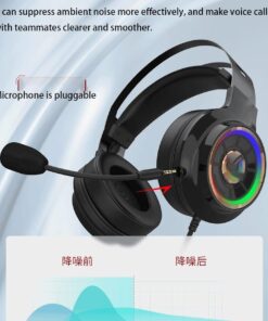 Alternative view of Marycan Gaming Headset for with Mic,PC Laptop,Surround Sound Over Ear Noise Cancelling Headphone with RGB Lights Volume Control for Laptops