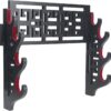 Eforlife 4 Tier Sword Holder Wall Mount Samurai Sword Display Stand Sword Bracket Hanger for Katana Wakizashi and Standard Swords (Classic) Black