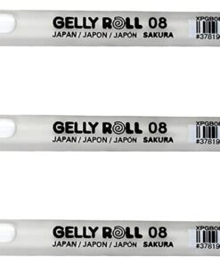 SAKURA - 37488 Gelly Roll Classic 08 (Medium Pt.) 3 Pack Pen, White 27 51 oIPFRqaL
