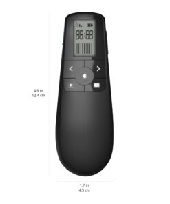 Amazon Basics Wireless Presenter, Green Laser with Timer, 2.4GHz, Lithium Battery Operated 11 51 p5ClzluL