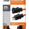 PRIME BRAND Extension Cord, General Use Indoor/Outdoor, 16 AWG, 3-Conductor Grounded, 25', Safety Orange 27 51 rQ0JmXXL