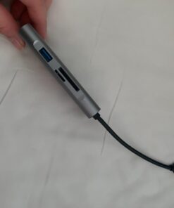 USB C Hub, QGeeM USB C to HDMI Adapter 4k, 7 in 1 USB C Dongle with 100W Power Delivery,3 USB 3.0 Ports, SD/TF Card Reader, Compatible for MacBook Ipad HP Dell XPS and More Type C Device Grey 33 51 w7OmxHEL